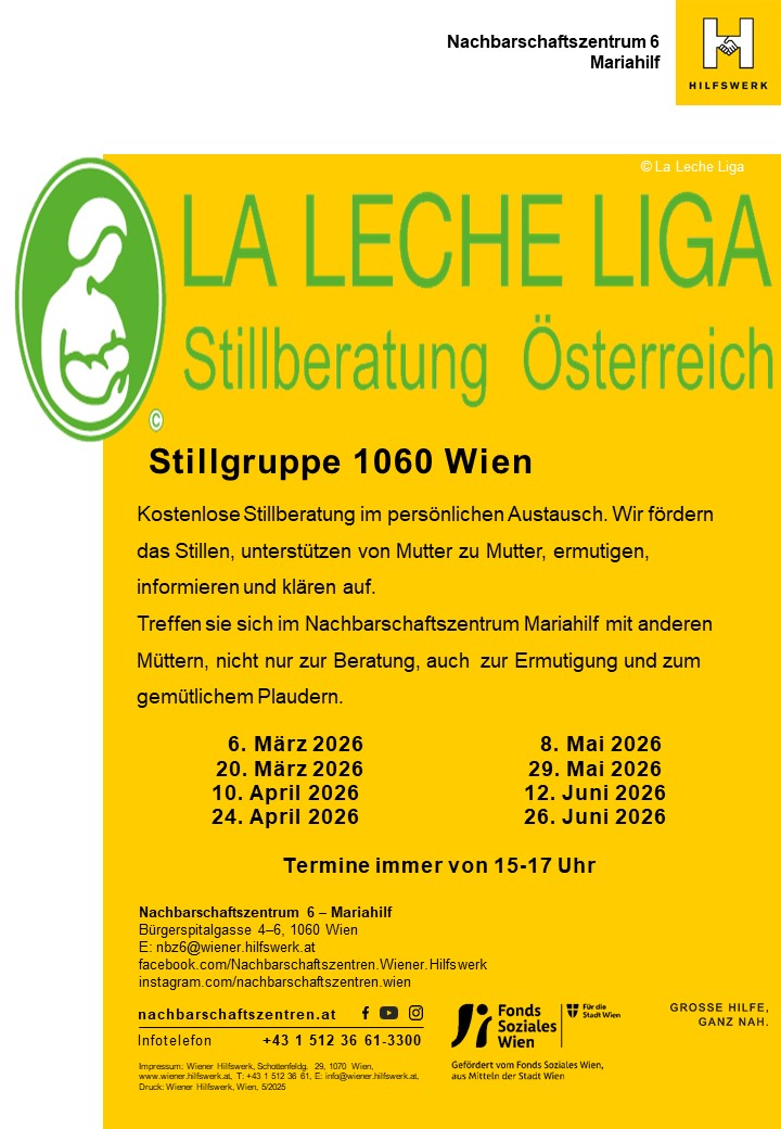 Plakat der Gruppe mit Logo, Text und Terminen.