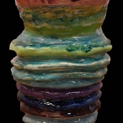 Regenbogen-Vase von Jill Ongeri