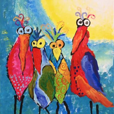 Hippie Vögel von Team Lebenshilfe Hartberg Pöllau