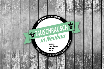 Logo von Tauschrausch in Neubau ist zu sehen. 