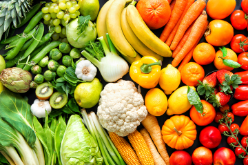 Buntes Obst und Gemüse 