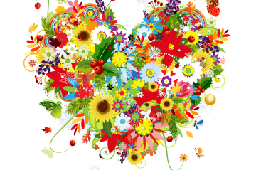 Herz aus Blumen